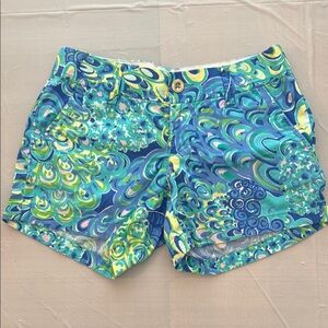 Lilly Pulitzer Callahan Shorts in Tidal Wave Pans Garden Size 2
